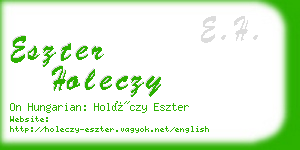 eszter holeczy business card